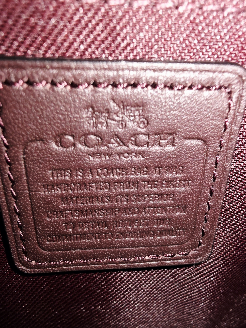 COACH Metallic Journal Crossbody In QB/Metallic Cherry - Picture 8 of 8